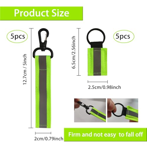10 Pack Glow in The Dark Reflective Straps for Safety Gear