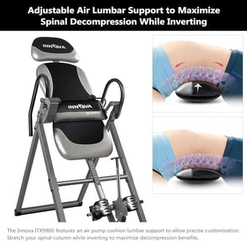 Inversion Table with Air Lumbar Support - ITX9900, Black/Gray