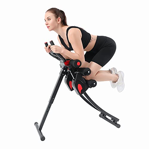 Height Adjustable Ab Machine - Foldable Home Gym Equipment