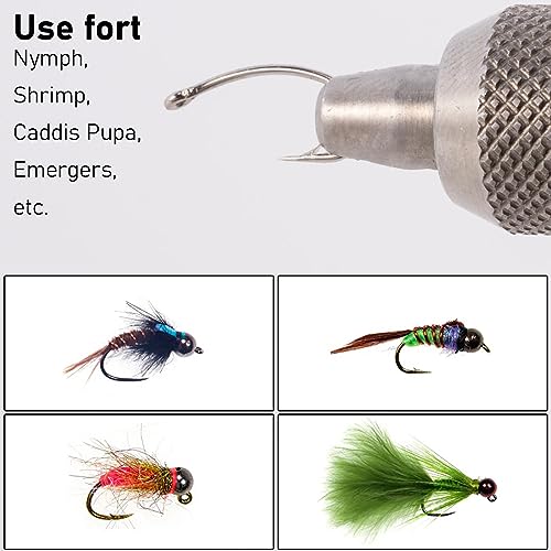 Curved Shank Fly Tying Hooks - 100 Pack #14 Nickel for Freshwater & Saltwater