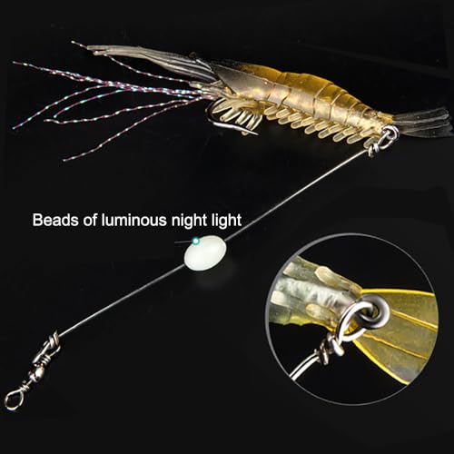 Soft Shrimp Fishing Lures Set - 5 Pieces for Freshwater & Saltwater
