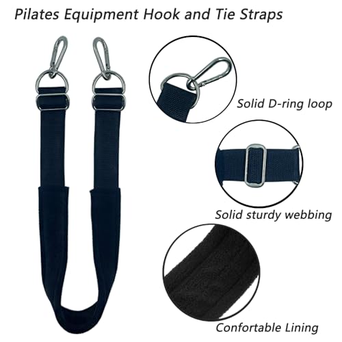 Pilates Hook and Tie Straps - 27.6-Inch Cotton Foot Straps