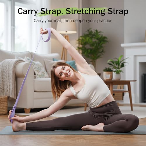 Yoga Mat Strap - Adjustable 72 Inch Carrier Sling - Light Pink