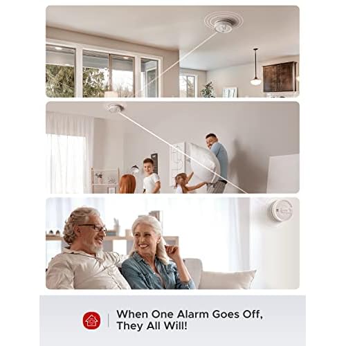 X-Sense Smoke Detector, Wireless Interconnected Smoke Alarm with 10-Year Battery Life and Transmission Range of Over 820 ft, SD20-W, Pack of 1