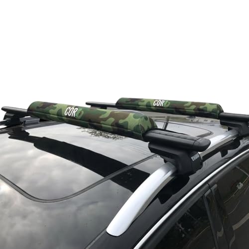 Aero Car Roof Rack Pads for Surfboards, Kayaks & Canoes - Camo - 28" Wide