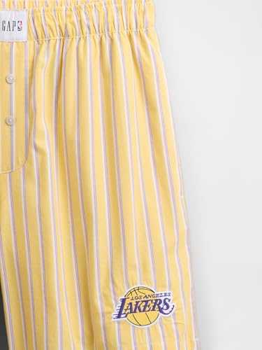 Women's NBA Soft Poplin Lounge Shorts - Large / Lakers Country Yellow