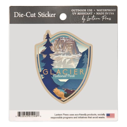 Glacier National Park Small Sticker - Waterproof Vinyl Decal