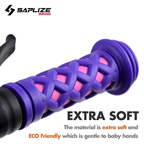 SAPLIZE Kids Bike Handlebar Grips, Shorter Length(4.13"), for Girls