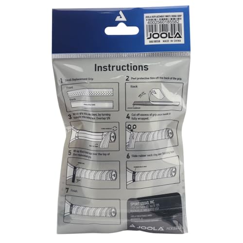 Pickleball Paddle Replacement Grip Tape - White Moisture Wicking