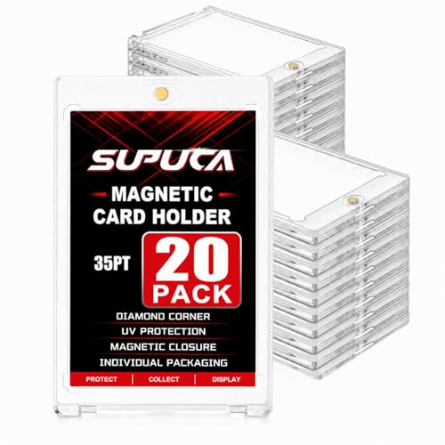 35PT Magnetic Card Holder 20 Pack - UV-Resistant Trading Card Protectors