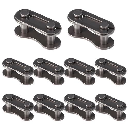 10 Pairs Single Speed Bicycle Chain Master Links - Carbon Steel - Dark