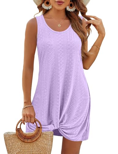 BKRIVE Large Light Purple Swimsuit Coverup for Women Summer Vacation Dress