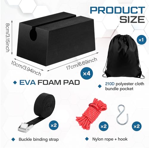 Universal Car Roof Rack Kayak Carrier Kit with Foam Pads
