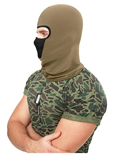 Blulu Balaclava Ski Mask 6-Pack – Full Face Cover, Sun Protection, Breathable, Black/Gray/Navy/Khaki/Shiny Green (Medium)