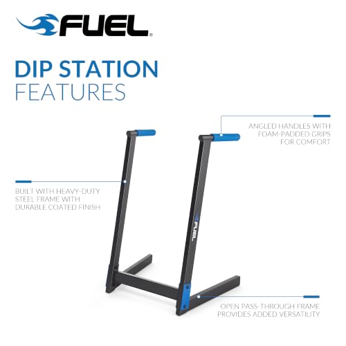 Dip Station for Bodyweight Training - Black/Blue