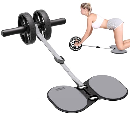 Adjustable Resistance Ab Roller Wheel with Knee Pad - Core Workout