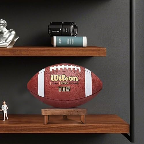Wooden Triangle Ball Display Stand for Sports Memorabilia
