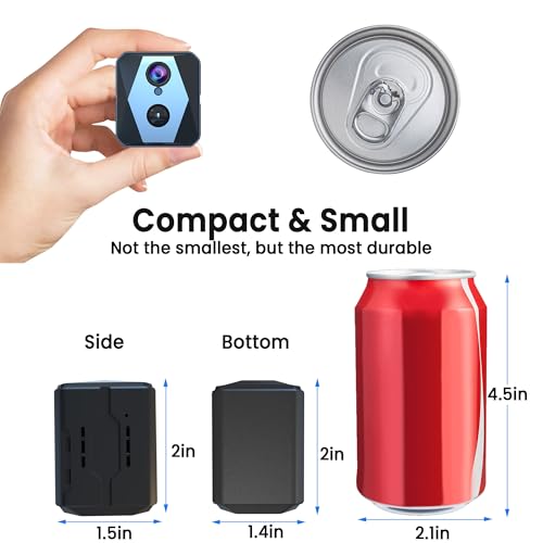 4K Spy Camera, True Wireless Hidden Camera, 2.4G WiFi Needed, Spy Cam Home, 30-Day Standby, Portable Cordless Security Camera with Cloud/SD Storage, Auto Night Vision, More Precise Motion Detection