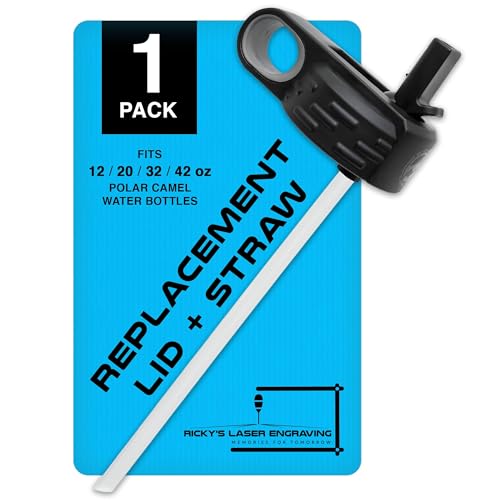 Polar Camel Lid Replacement 40/32/20/12 oz – Flip-Top with Straw (1-Pack) Ricky's Laser Engraving