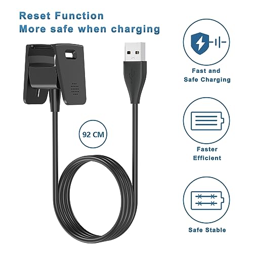Fitbit Charge 2 Replacement USB Charging Cable - 3.3ft (2 Pack)