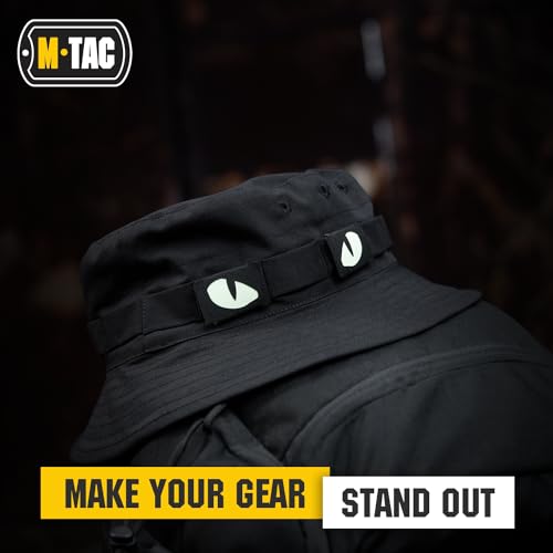 Glow-in-the-Dark Tiger Eyes Tactical Patch - Black