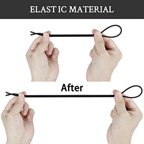 Replacement Shoelaces for Hey Dude Shoes - Elastic Black 17-Inch
