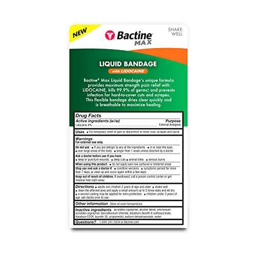 Liquid Bandage with Lidocaine - Fast-Drying Wound Care Solution