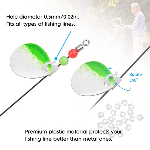 Quick Change Spinner Clevis - 100pcs Fishing Snaps - White