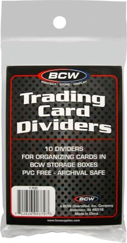 Trading Card Dividers - 10 Pack with Write-On Tabs, Fits 3200 & 5000 Boxes
