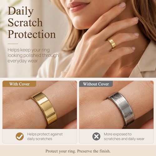 5-Pack TPU Ring Covers for Oura Ring Gen 4 & Gen 3 - Gold, Silver, Rose Gold, Antique Gold, Champagne Gold