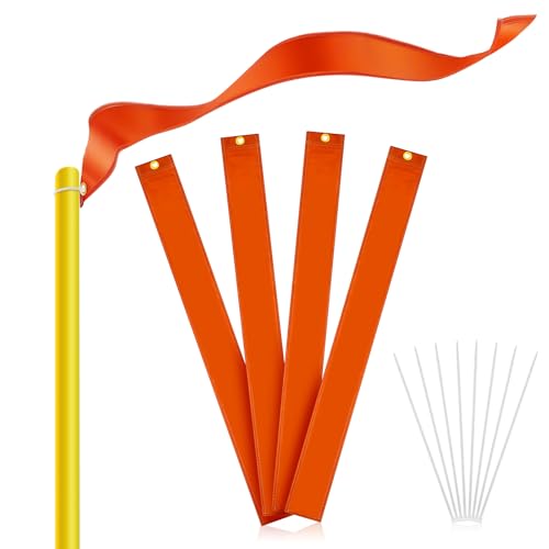 Football Goalpost Wind Flags - 4 Pack with Cable Ties