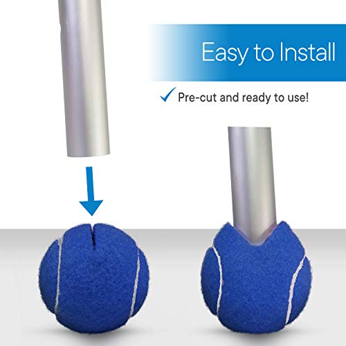 Walker Glide Balls - Precut Openings for Easy Installation - Blue, 4 Count