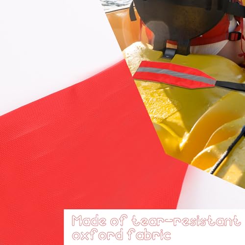 Kayak Safety Travel Flag - 2 Pcs Red Warning Flags Without Reflective Strips