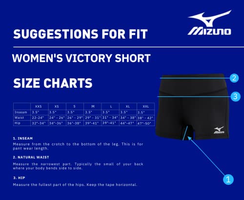 Mizuno Victory 3.5-Inch Inseam Volleyball Shorts - Small/Navy