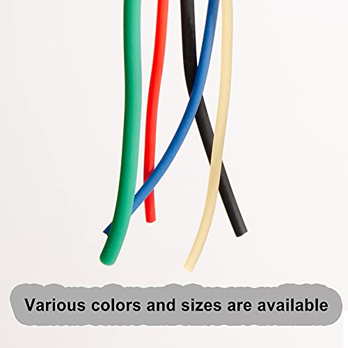 Natural Latex Rubber Tubing - 2.5mm OD Black, 3M Length