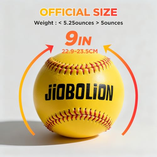 Professional Training Baseball - Synthetic Leather Cover, Yellow