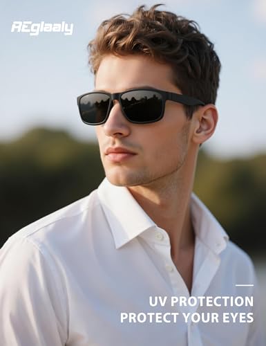 Polarized Square Sunglasses for Men and Women - Black/Gray