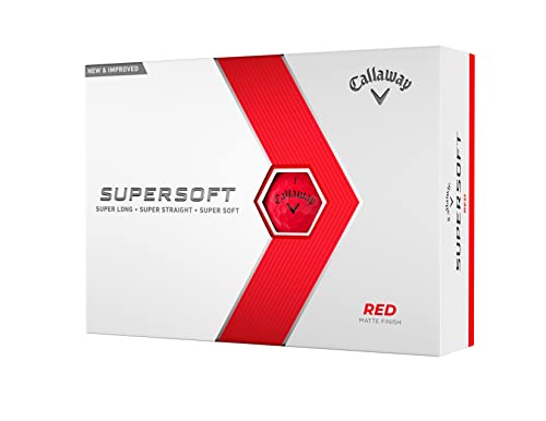 Supersoft Golf Balls - Red, One Dozen (2023 Edition)