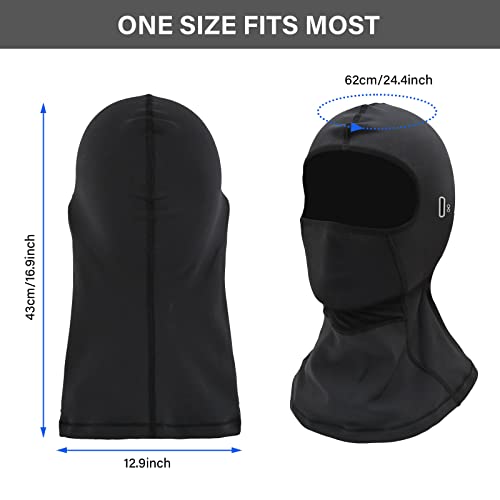 Winter Ski Mask - 2 Pack Balaclava for Men & Women - One Size - Black