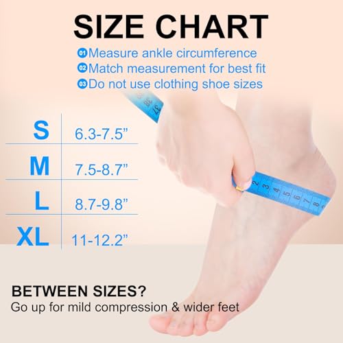 Medical-Grade Compression Ankle Socks for Plantar Fasciitis Relief - Medium Beige