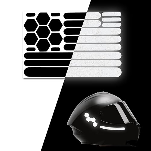 ELOS 3M Reflective Black Helmet Tape - Discreet Hi-Vis Stickers for Helmets (Regular Style, 2 Count)