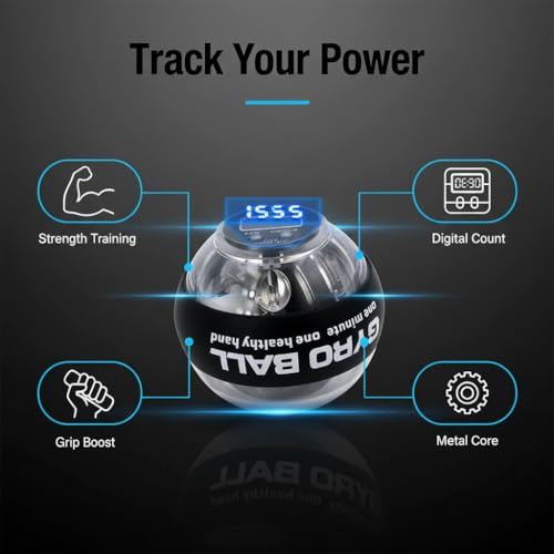 Torque Ball Hand Exerciser with Auto-Start & LCD Counter
