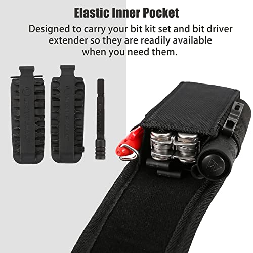 Multitool Sheath, Multitool Pouch, EDC Belt Organizer for Pen/Flashlight/Folding Knife, Knife Sheath fits 5" Multitools, Tactical Pocket Knife Holder, Small Belt Tool Pouch, Belt Pouches for Men