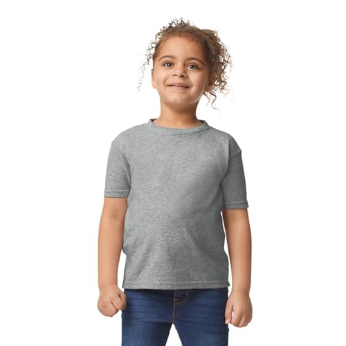Toddler T-Shirt 2-Pack - 100% Cotton, G5100P, 4T Sport Grey
