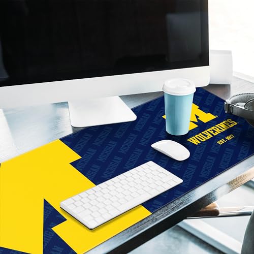Michigan Wolverines Desk Pad - Water-Resistant, Non-Slip, 31.5" x 12"