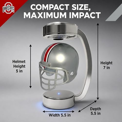 NCAA Mini Rotating Levitating Hover Helmet - Ohio State Buckeyes