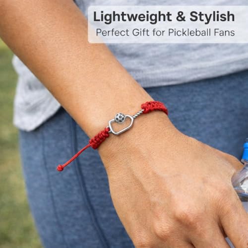 Pickleball Bracelet Gift for Pickleball Lovers - Red
