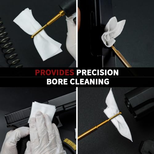 Gun Cleaning Supplies Kit - 300 Patches & 50 Swabs
