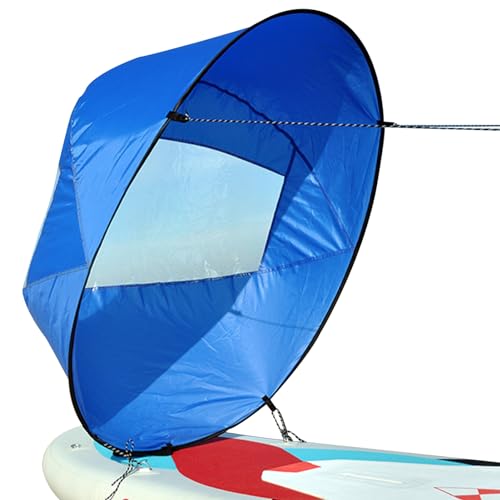Portable Kayak Wind Sail with Transparent Window - Blue
