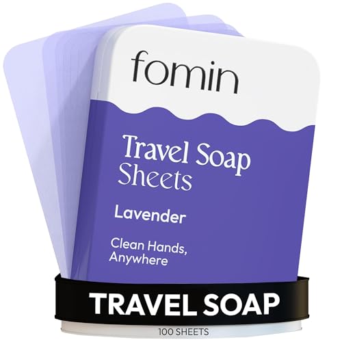 Lavender Travel Soap Sheets - 100 Portable Camping Soap Sheets